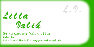 lilla valik business card