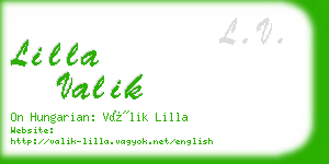 lilla valik business card